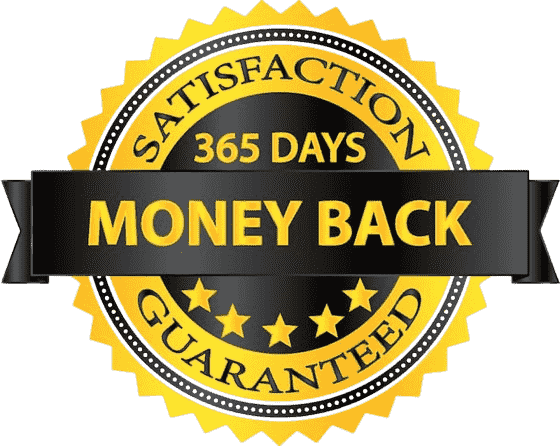 Tesla Wealth Script 365-day 100% money-back guarantee badge